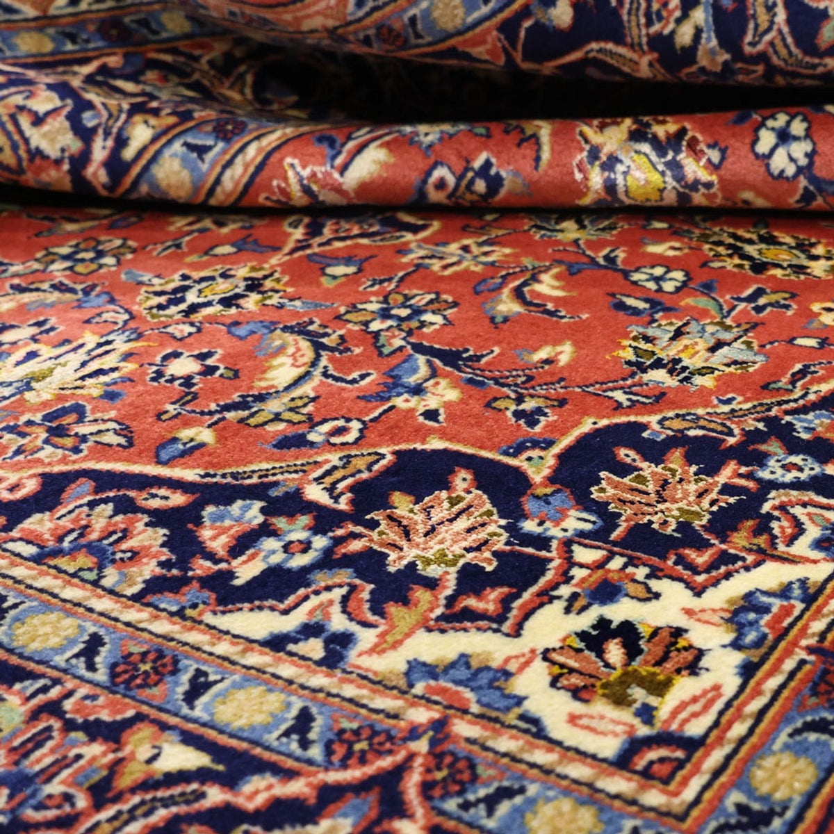 Tapis persan - Keshan - 160 x 112 cm - rouge clair