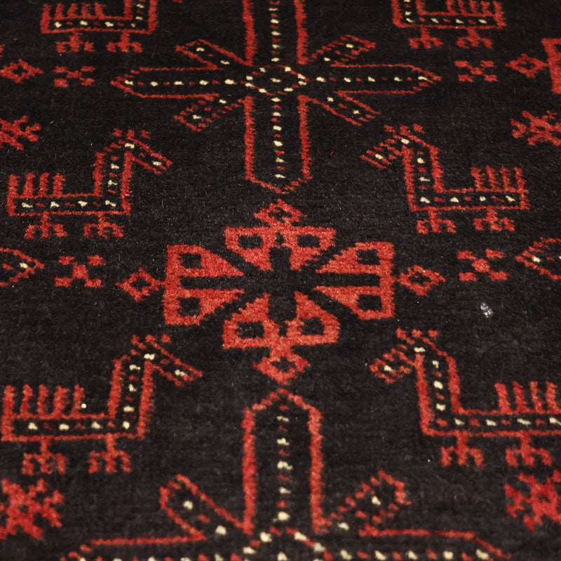 Tapis de couloir Tapis Belutsch - 204 x 102 cm - rouge foncé