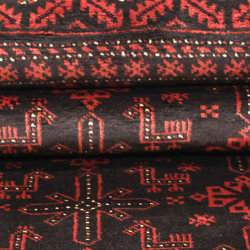 Tapis de couloir Tapis Belutsch - 204 x 102 cm - rouge foncé