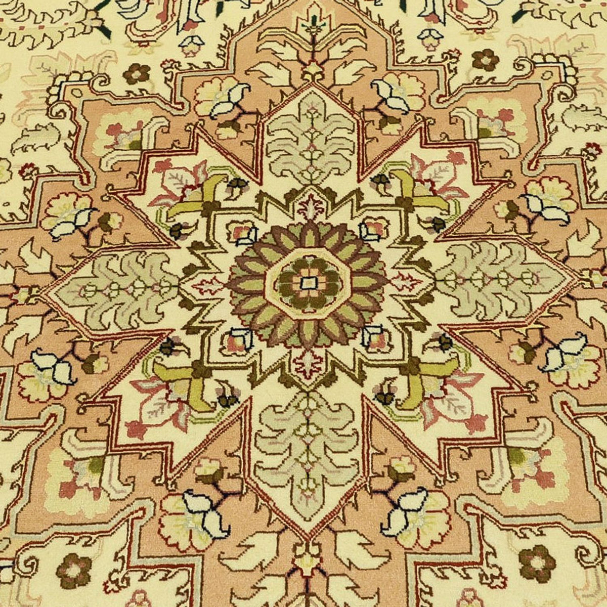 Tapis persan - Tabriz - Royal - 203 x 147 cm - beige
