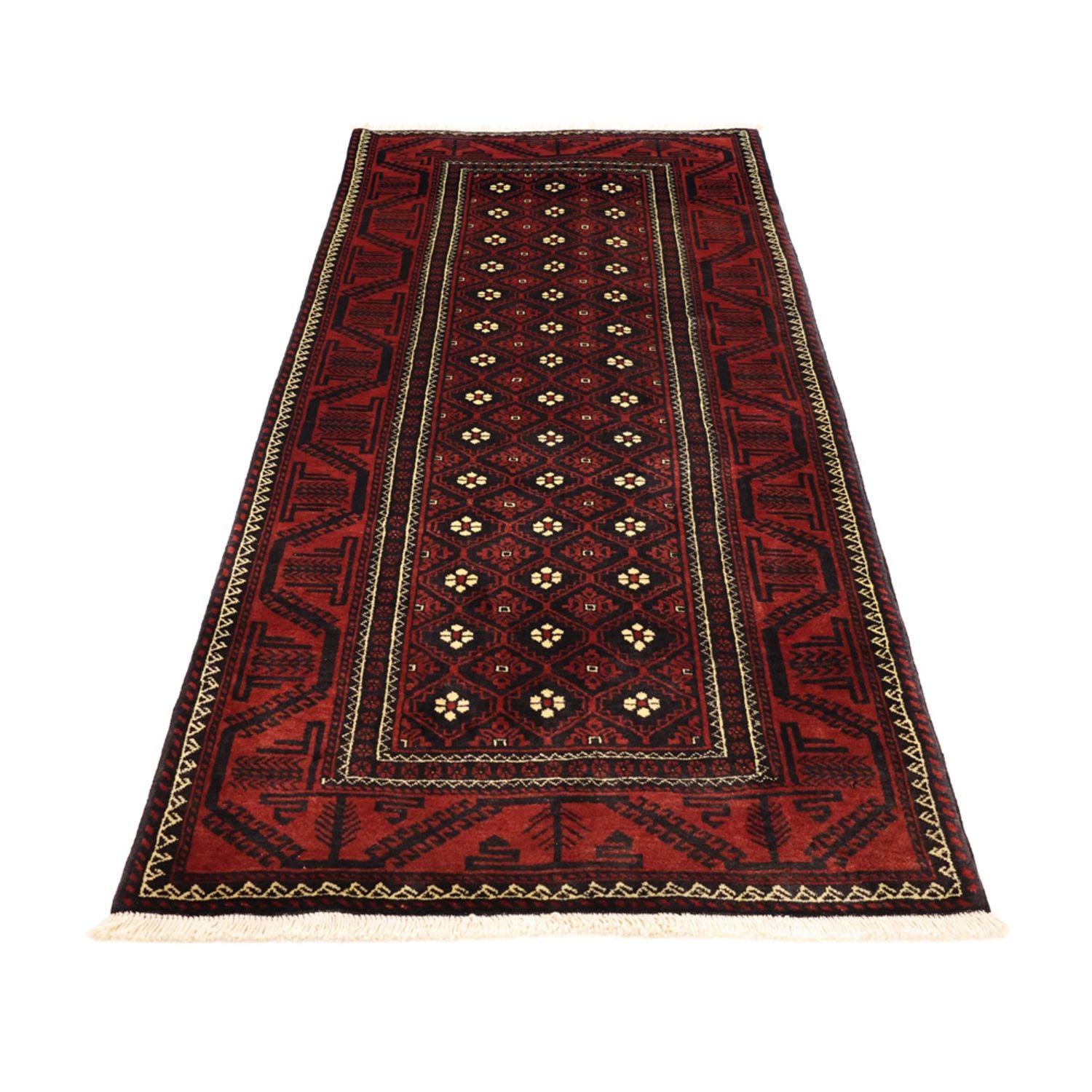 Tapis de couloir Tapis Belutsch - 198 x 103 cm - rouge foncé
