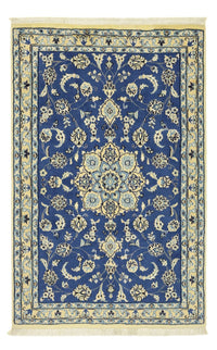 Tapis persan - Nain - Royal - 140 x 86 cm - bleu foncé