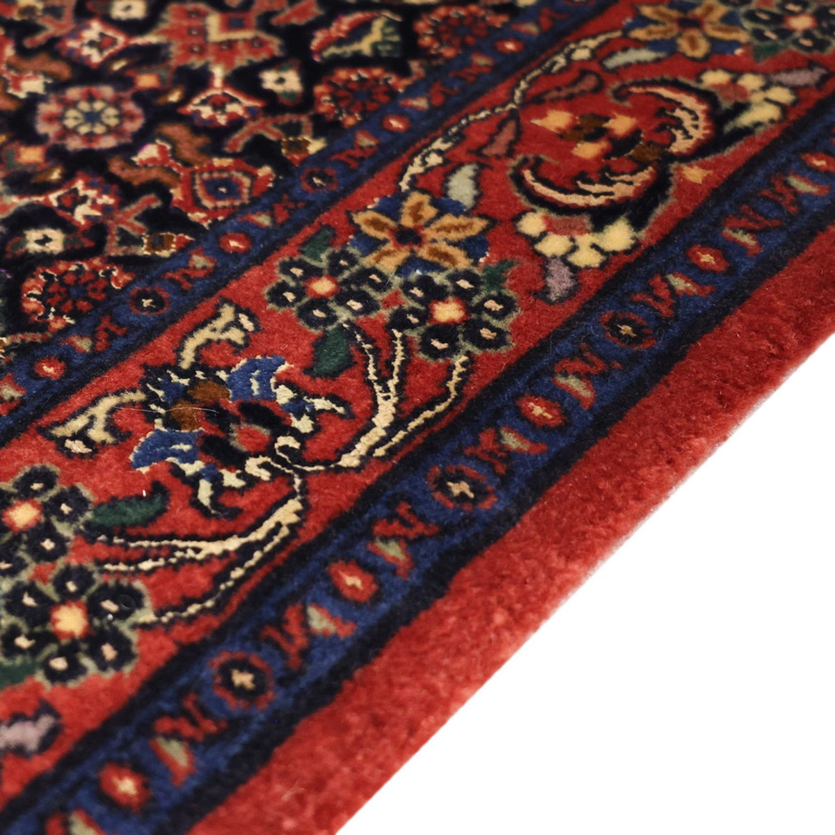 Tapis persan - Bidjar - 142 x 90 cm - rouge foncé
