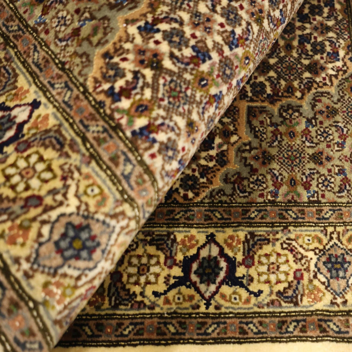 Tapis persan - Tabriz - Royal - 92 x 60 cm - vert olive