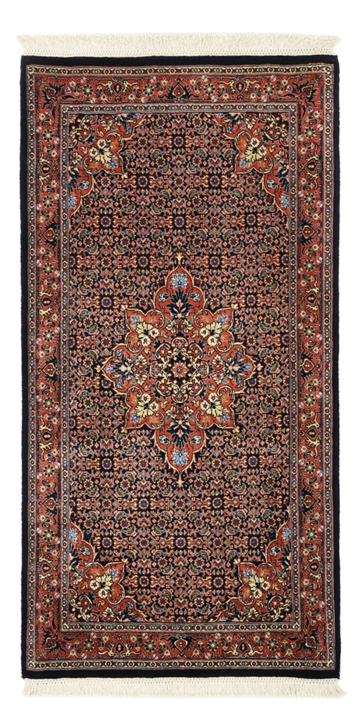 Tapis persan - Bidjar - 144 x 75 cm - rouge foncé