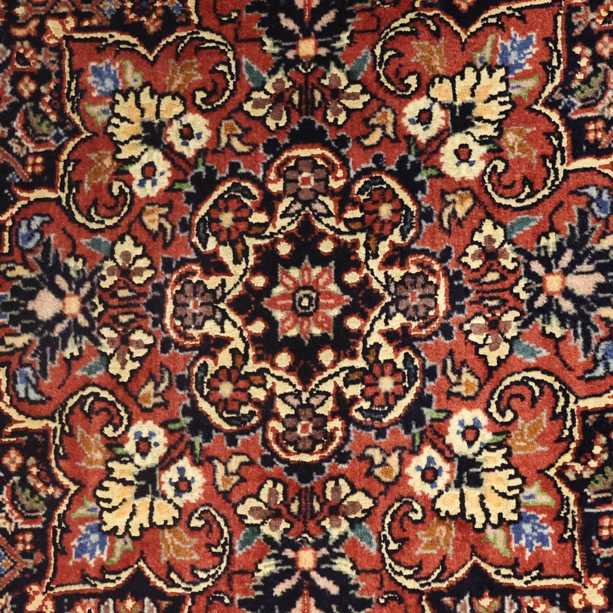 Tapis persan - Bidjar - 144 x 75 cm - rouge foncé