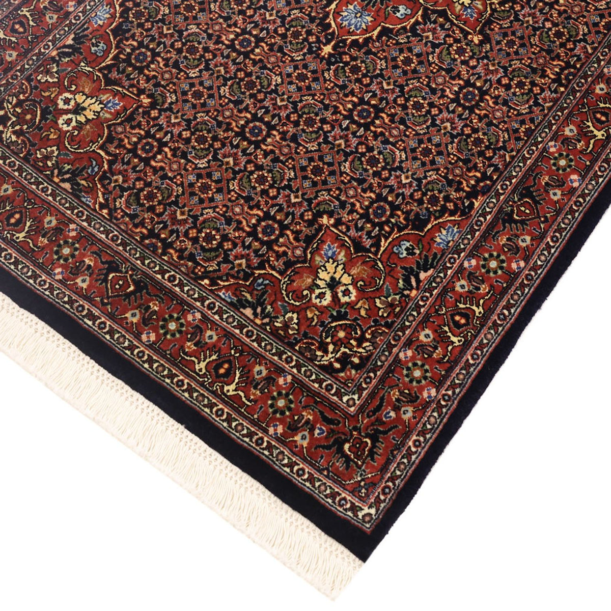 Tapis persan - Bidjar - 144 x 75 cm - rouge foncé
