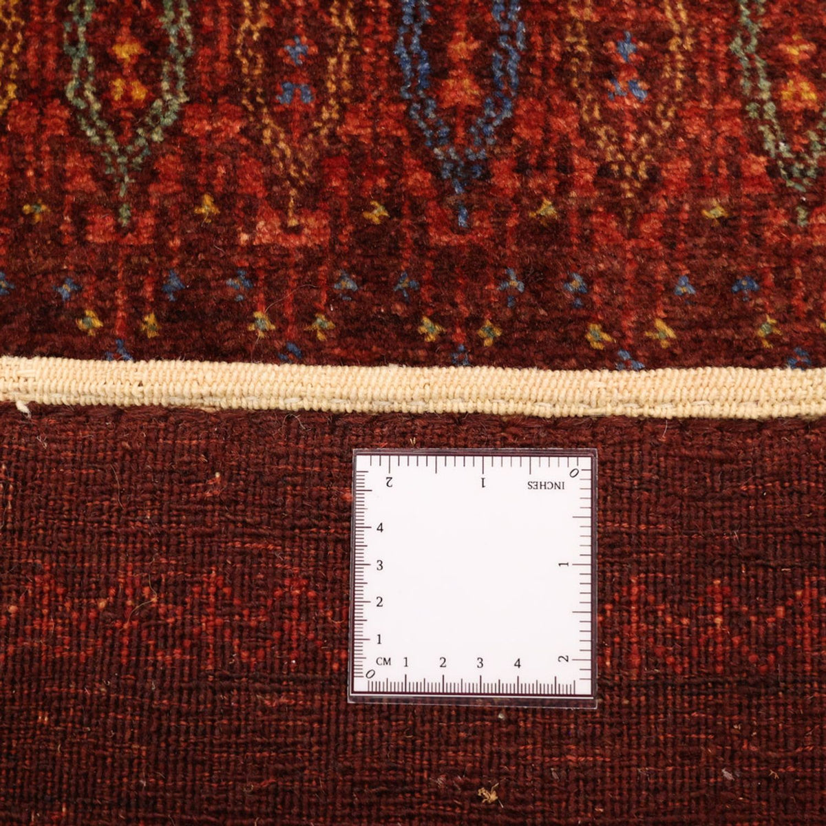 Tapis Gabbeh - Persan Kashkuli - 131 x 82 cm - rouge foncé