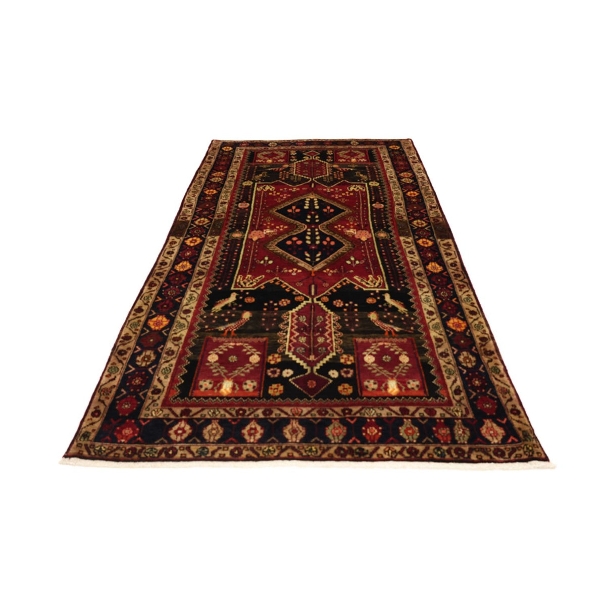Tapis persan - Nomadic - 285 x 150 cm - rouge foncé