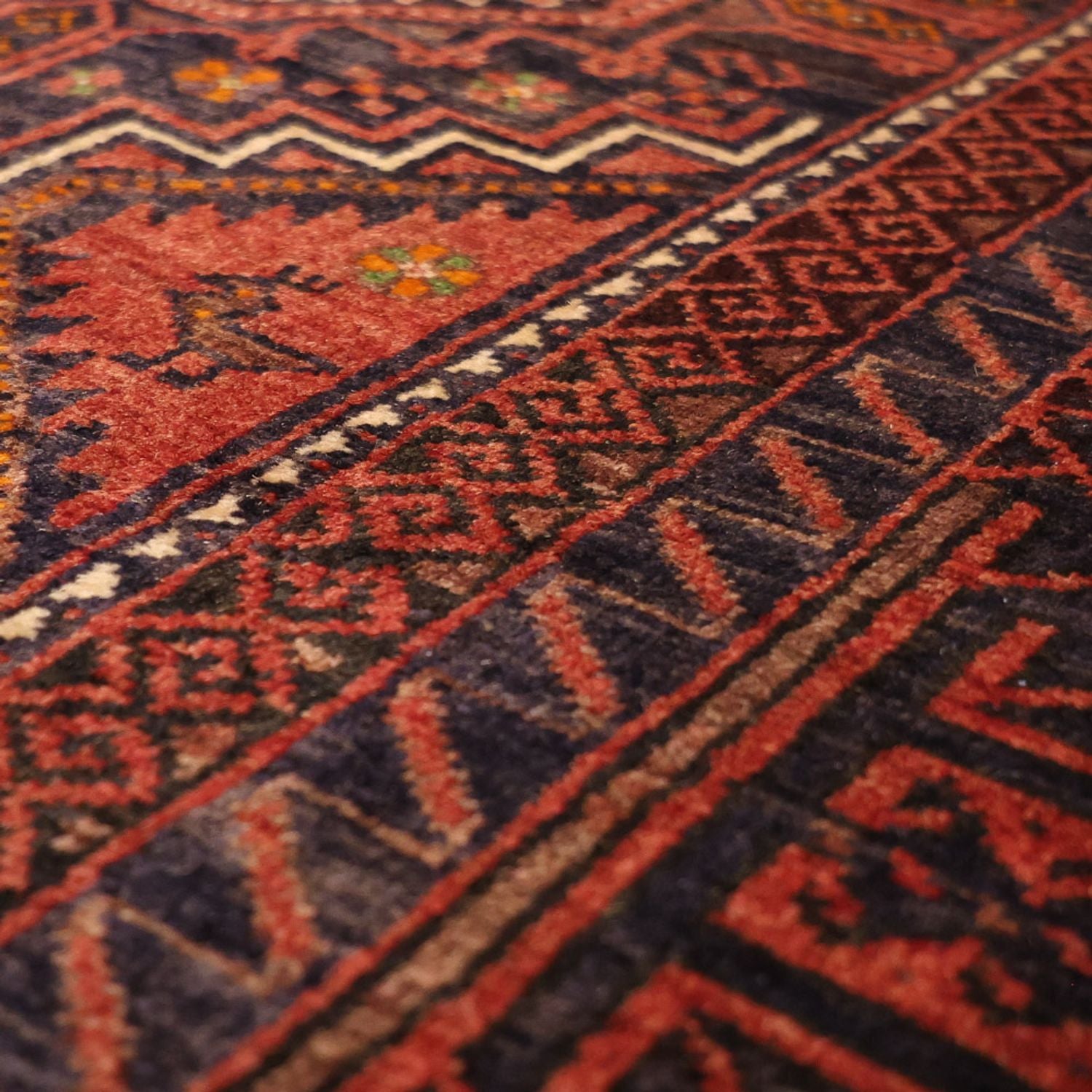 Tapis de couloir Tapis Belutsch - 194 x 98 cm - rouge foncé