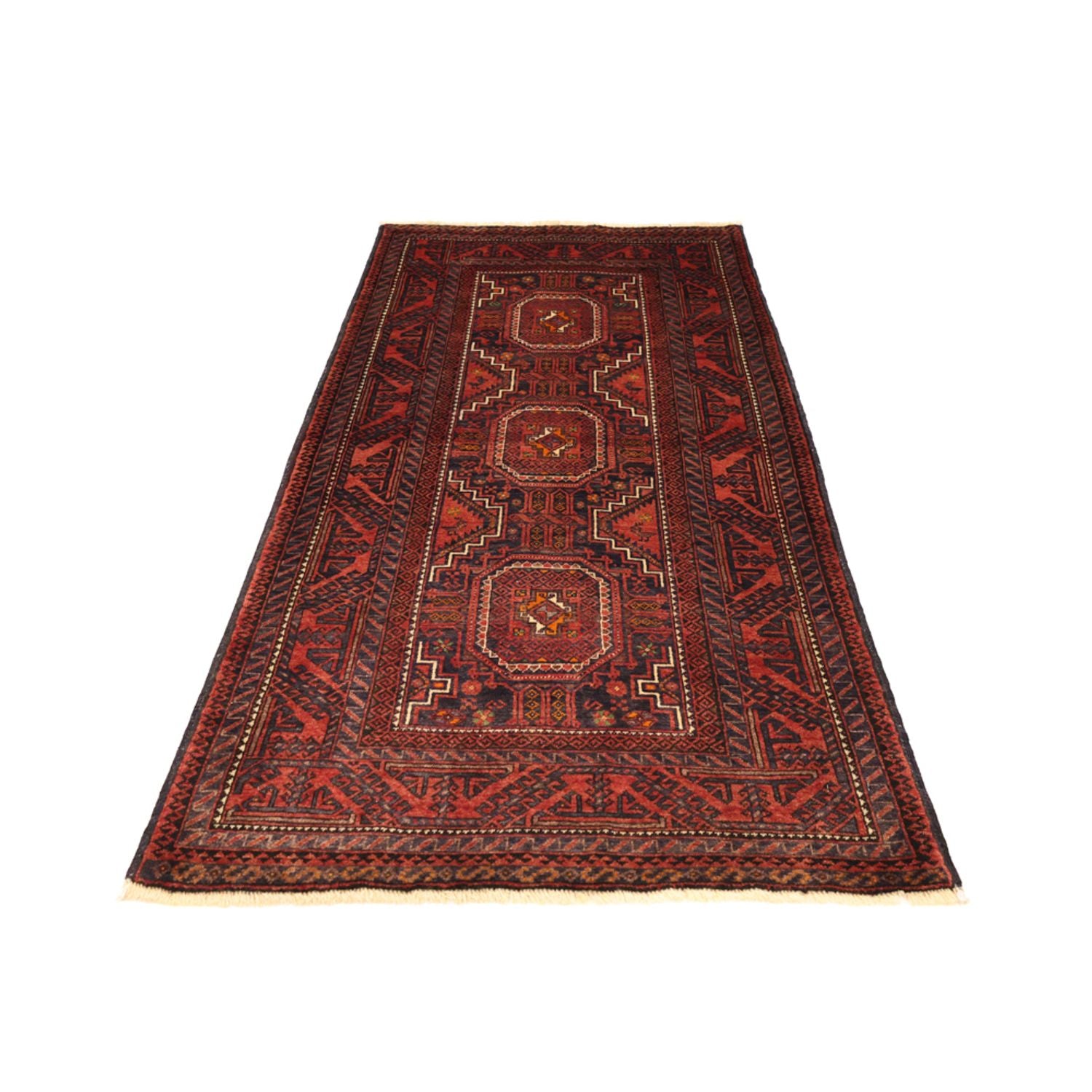 Tapis de couloir Tapis Belutsch - 194 x 98 cm - rouge foncé