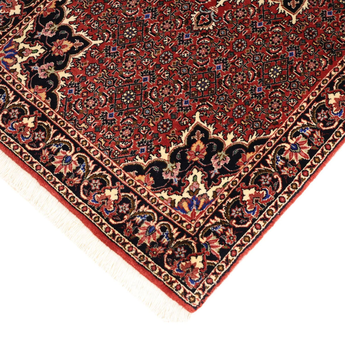 Tapis persan - Bidjar - 144 x 73 cm - rouge foncé