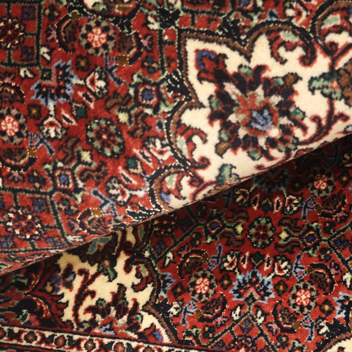 Tapis persan - Bidjar - Royal - 147 x 72 cm - rouge foncé