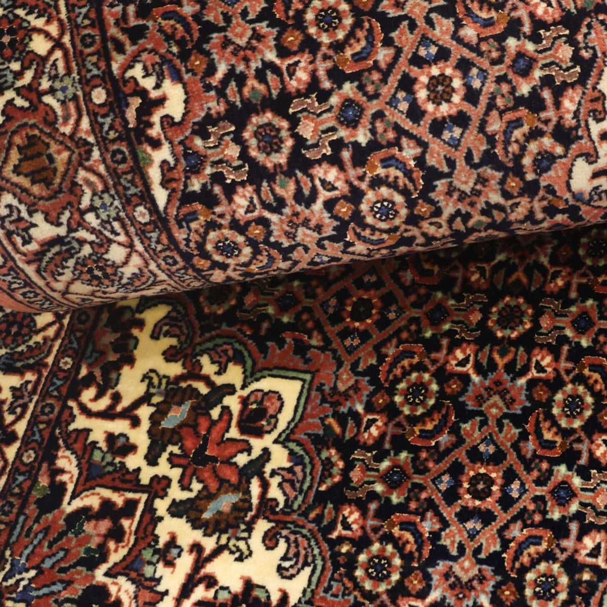 Tapis persan - Bidjar - Royal - 149 x 69 cm - rouge foncé