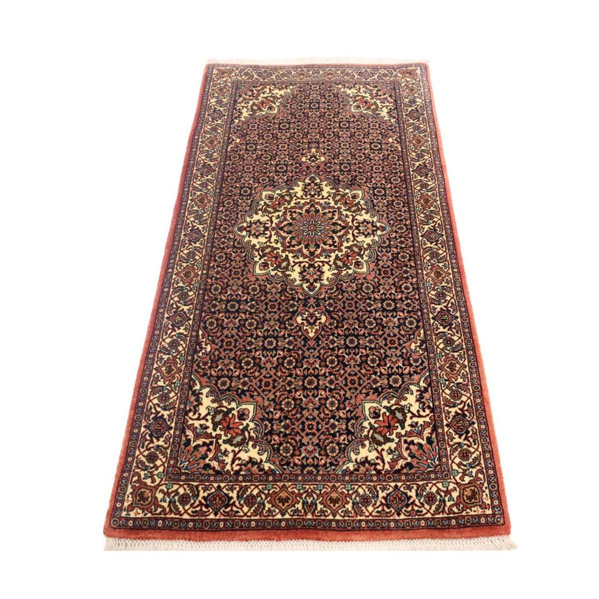 Tapis persan - Bidjar - Royal - 149 x 69 cm - rouge foncé