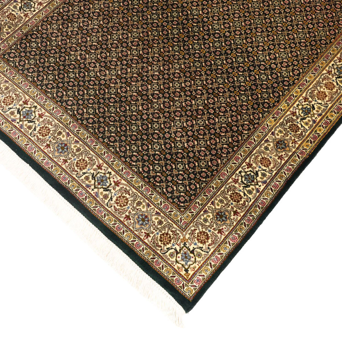 Tapis persan - Tabriz - Royal - 144 x 106 cm - vert olive