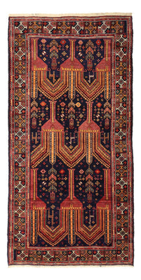 Tapis de couloir Tapis Belutsch - 251 x 128 cm - rouge foncé