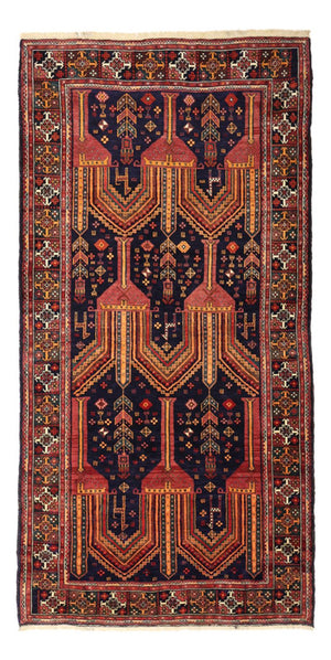 Tapis de couloir Tapis Belutsch - 251 x 128 cm - rouge foncé