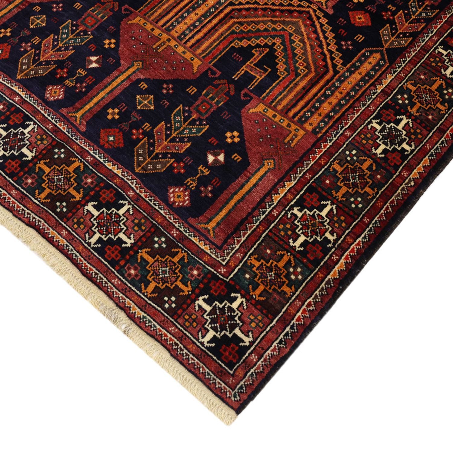 Tapis de couloir Tapis Belutsch - 251 x 128 cm - rouge foncé