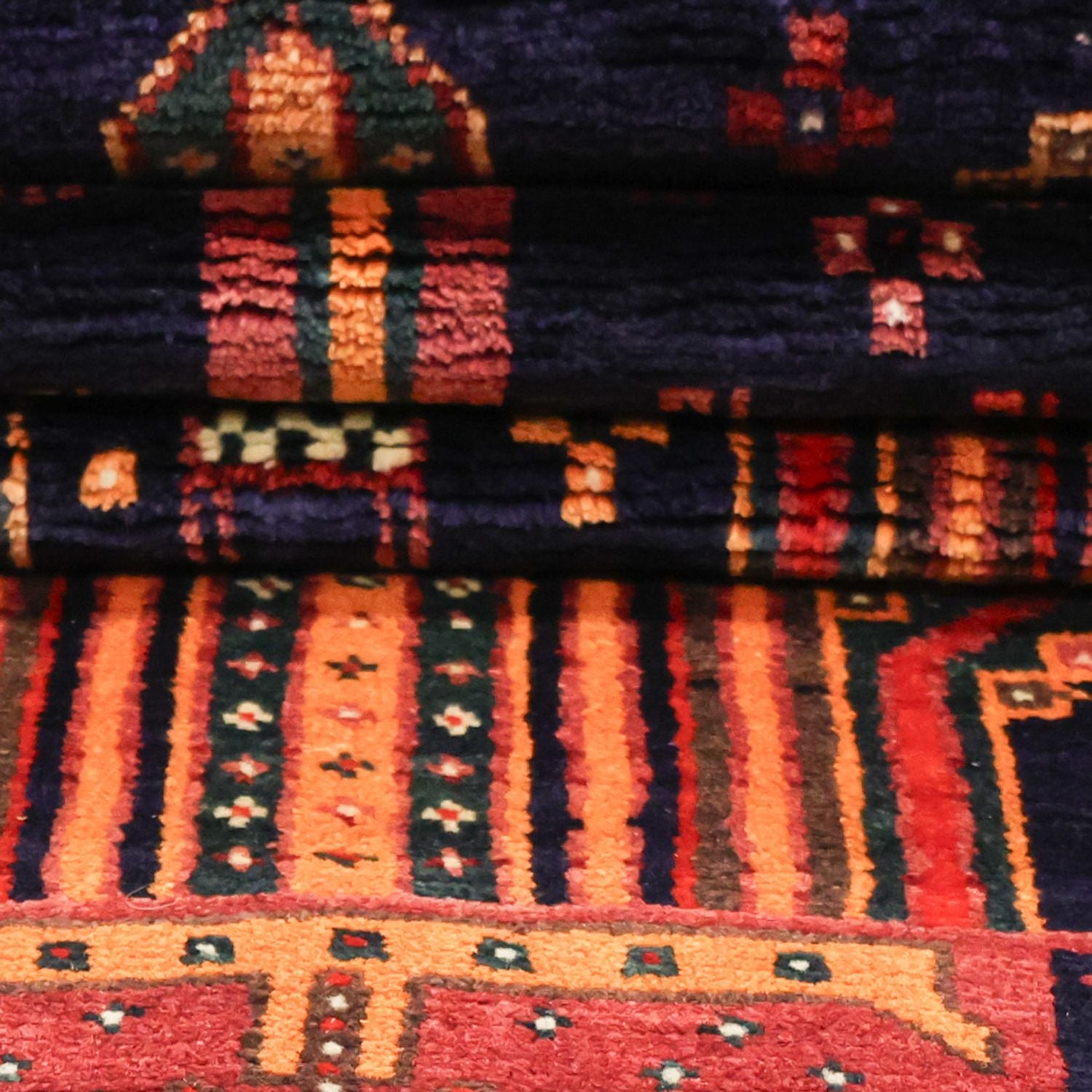 Tapis de couloir Tapis Belutsch - 251 x 128 cm - rouge foncé