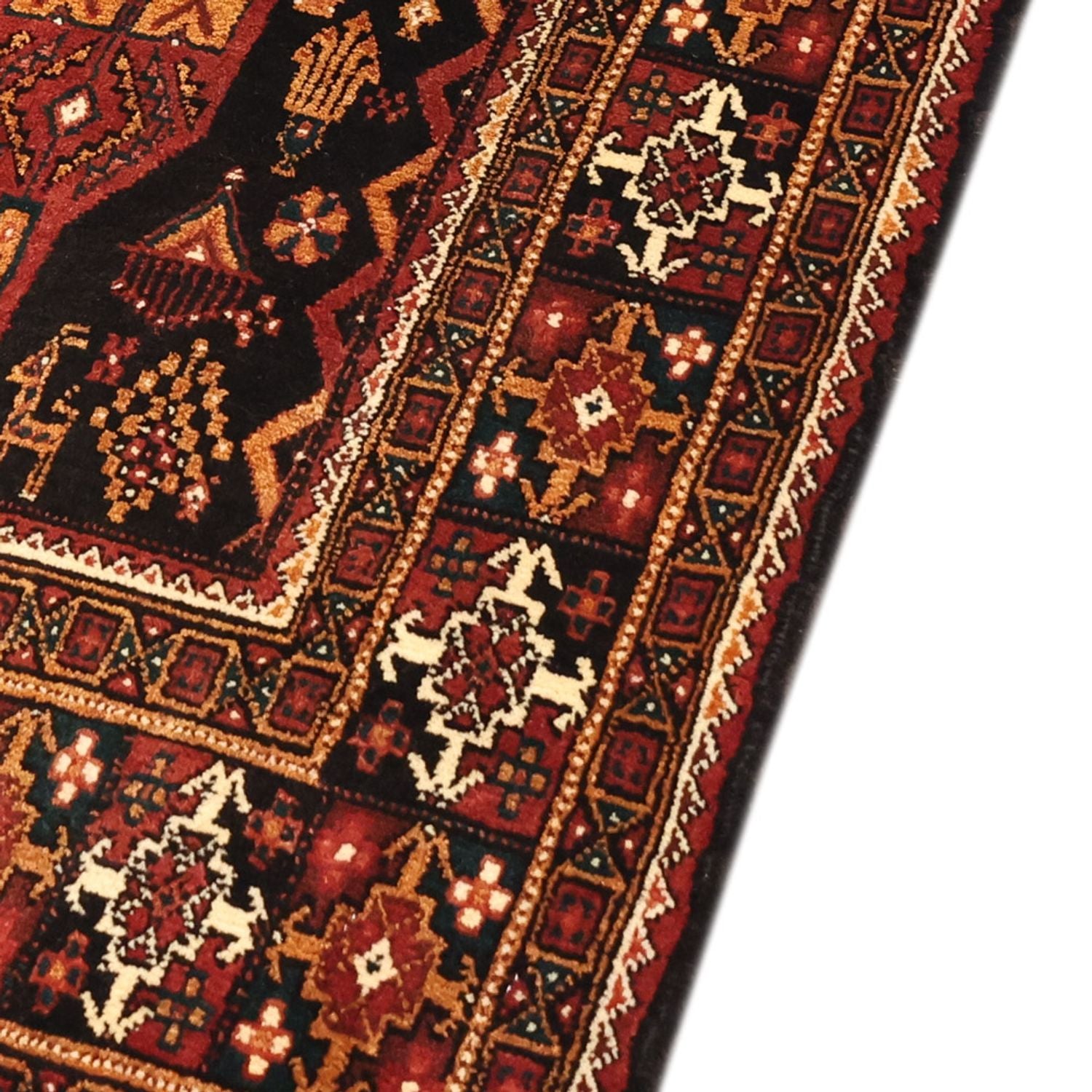 Tapis Belutsch - 219 x 119 cm - rouge foncé