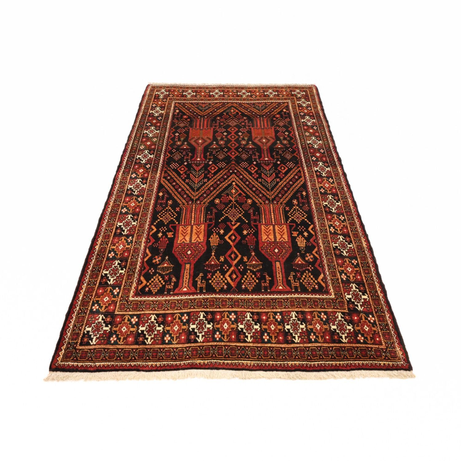 Tapis Belutsch - 219 x 119 cm - rouge foncé