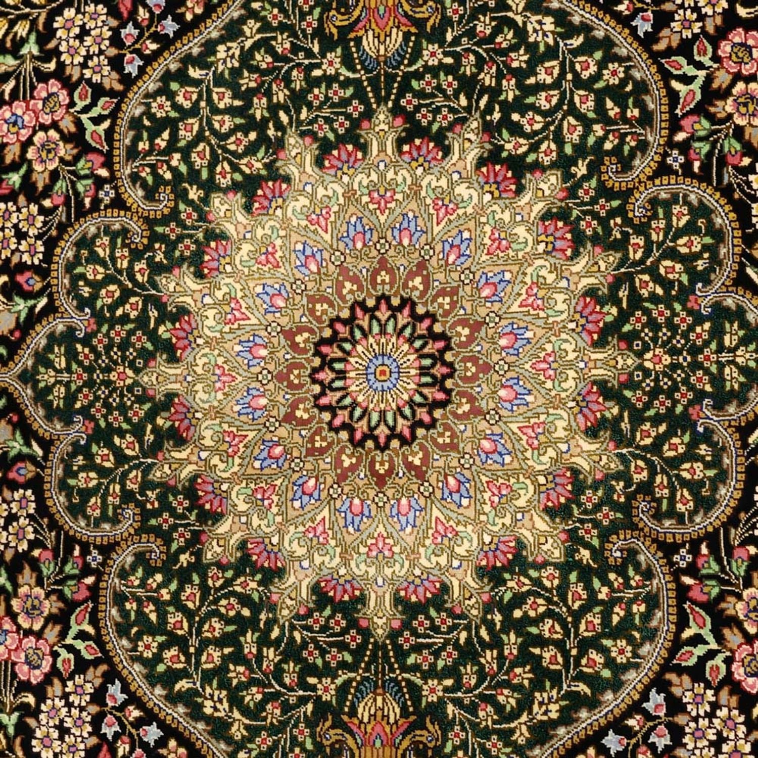 Perserteppich - Ghom - Royal - 156 x 99 cm - dunkelbeige