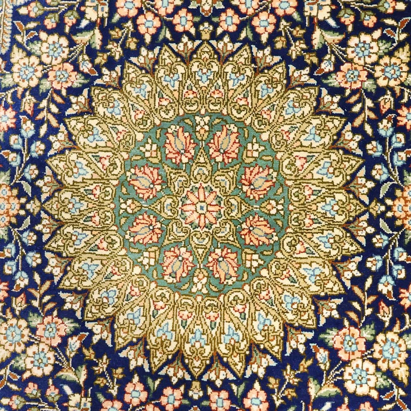 Perserteppich - Ghom - Royal - 126 x 76 cm - mehrfarbig