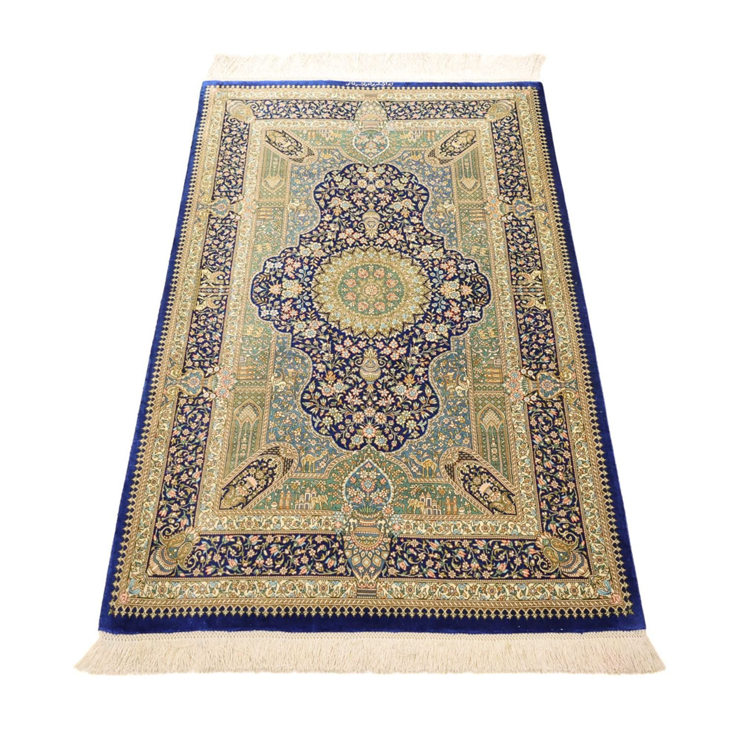 Perserteppich - Ghom - Royal - 126 x 76 cm - mehrfarbig