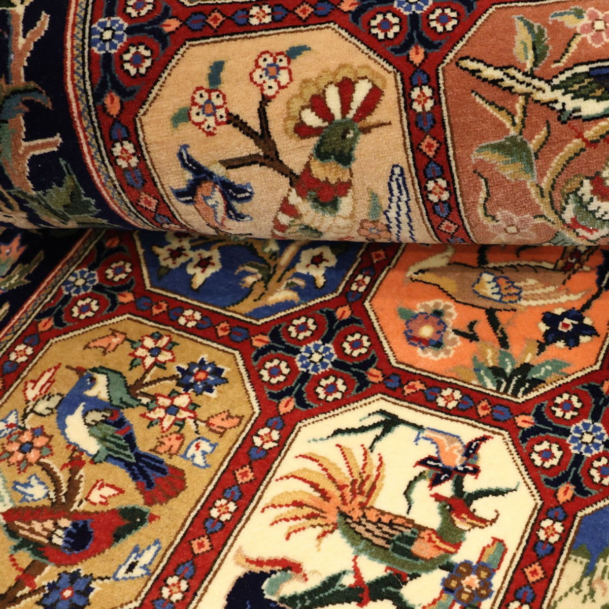 Tapis persan - Ghom - Royal - 114 x 56 cm - multicolore