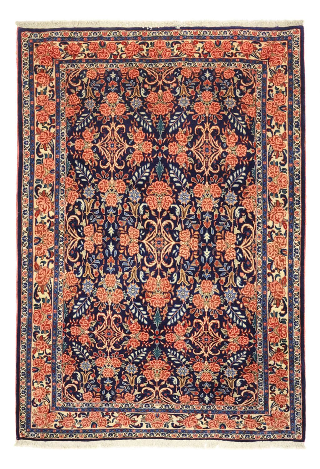 Tapis persan - Bidjar - Royal - 161 x 113 cm - bleu foncé