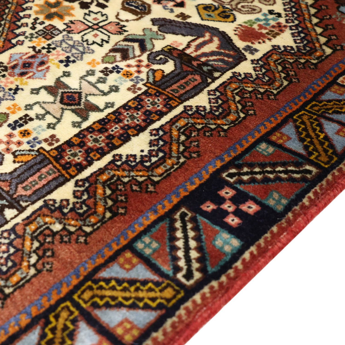 Tapis persan - Nomadic - 147 x 102 cm - multicolore