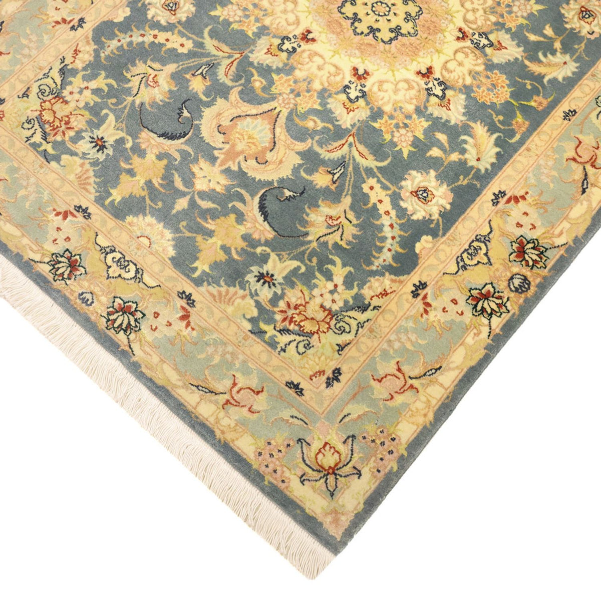 Tapis persan - Tabriz - Royal - 118 x 81 cm - bleu clair