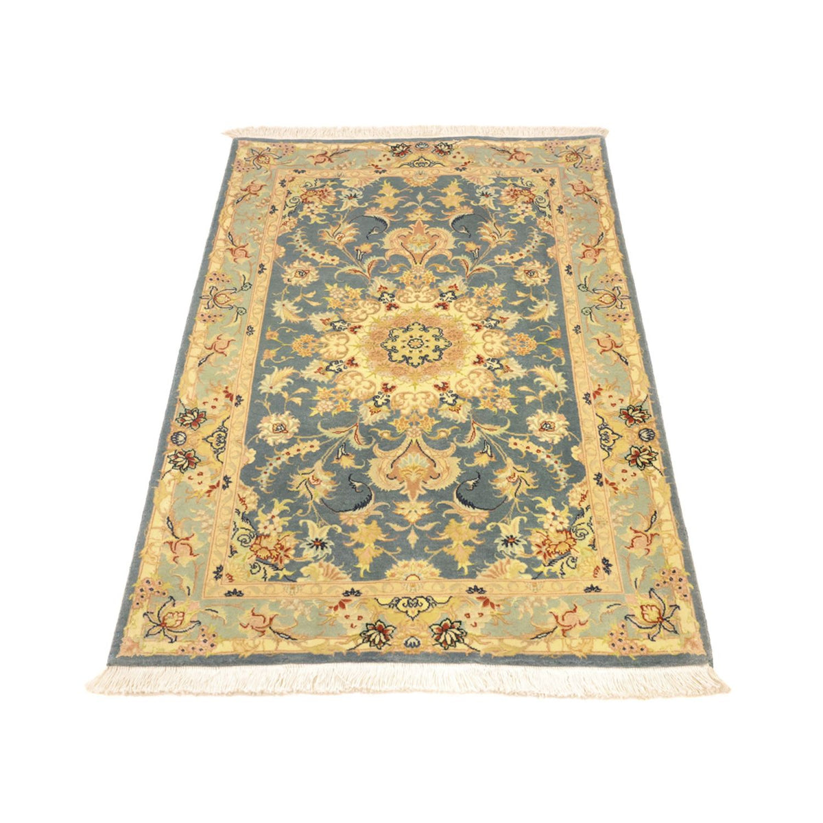 Tapis persan - Tabriz - Royal - 118 x 81 cm - bleu clair
