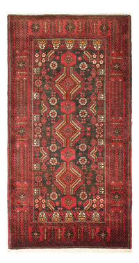 Tapis de couloir Tapis Belutsch - 210 x 105 cm - rouge foncé