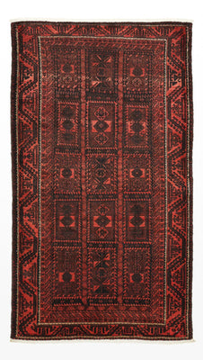 Tapis Belutsch - 205 x 117 cm - rouge foncé