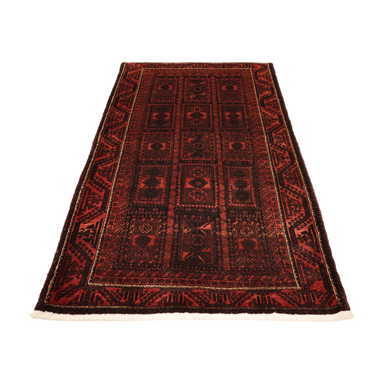 Tapis Belutsch - 205 x 117 cm - rouge foncé