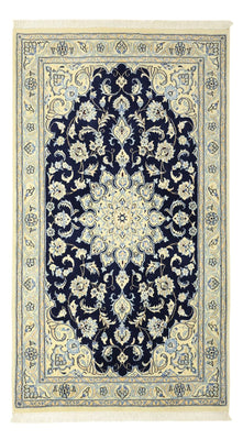 Tapis persan - Nain - Royal - 152 x 87 cm - bleu foncé