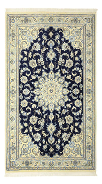Tapis persan - Nain - Royal - 152 x 87 cm - bleu foncé