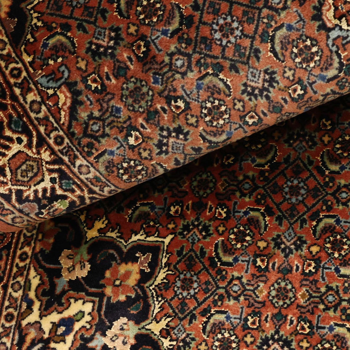 Tapis persan - Bidjar - 136 x 70 cm - beige foncé