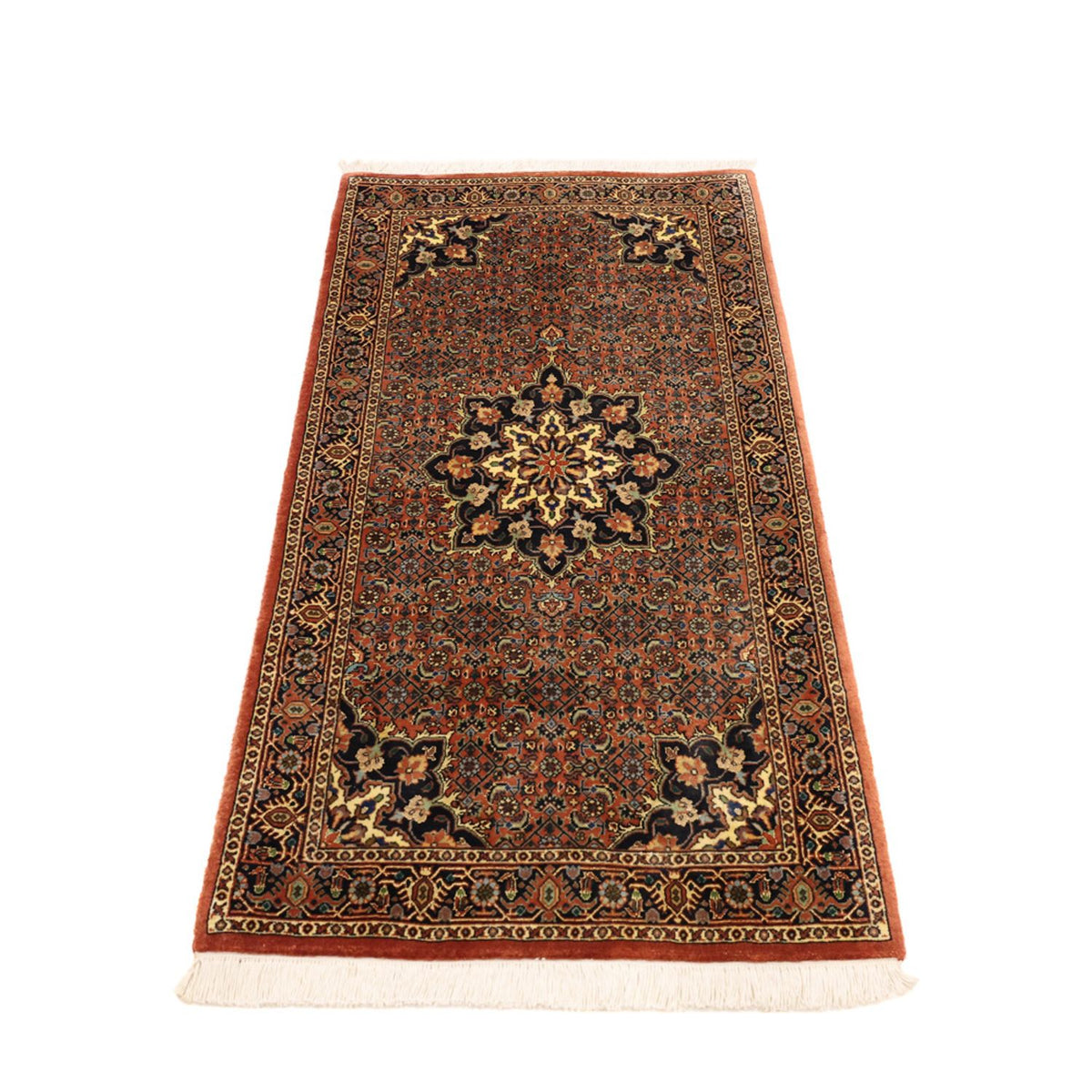 Tapis persan - Bidjar - 136 x 70 cm - beige foncé