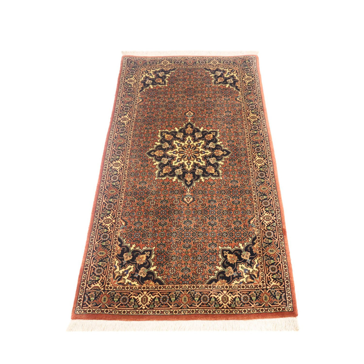 Tapis persan - Bidjar - 140 x 69 cm - beige foncé