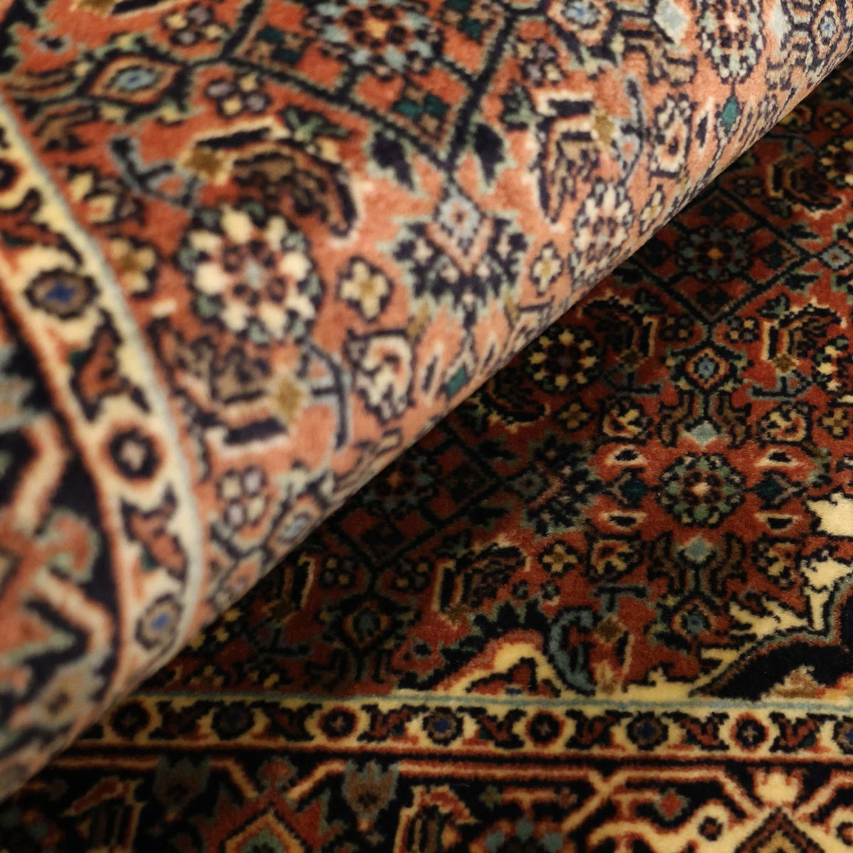 Tapis persan - Bidjar - 139 x 72 cm - beige foncé