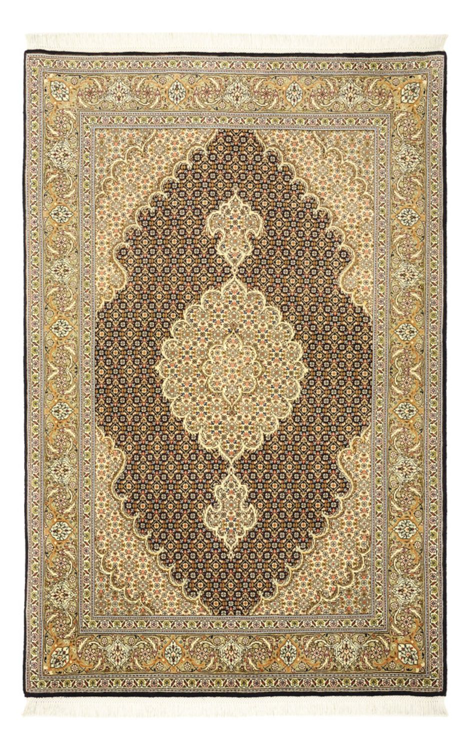 Tapis persan - Tabriz - Royal - 154 x 102 cm - beige foncé