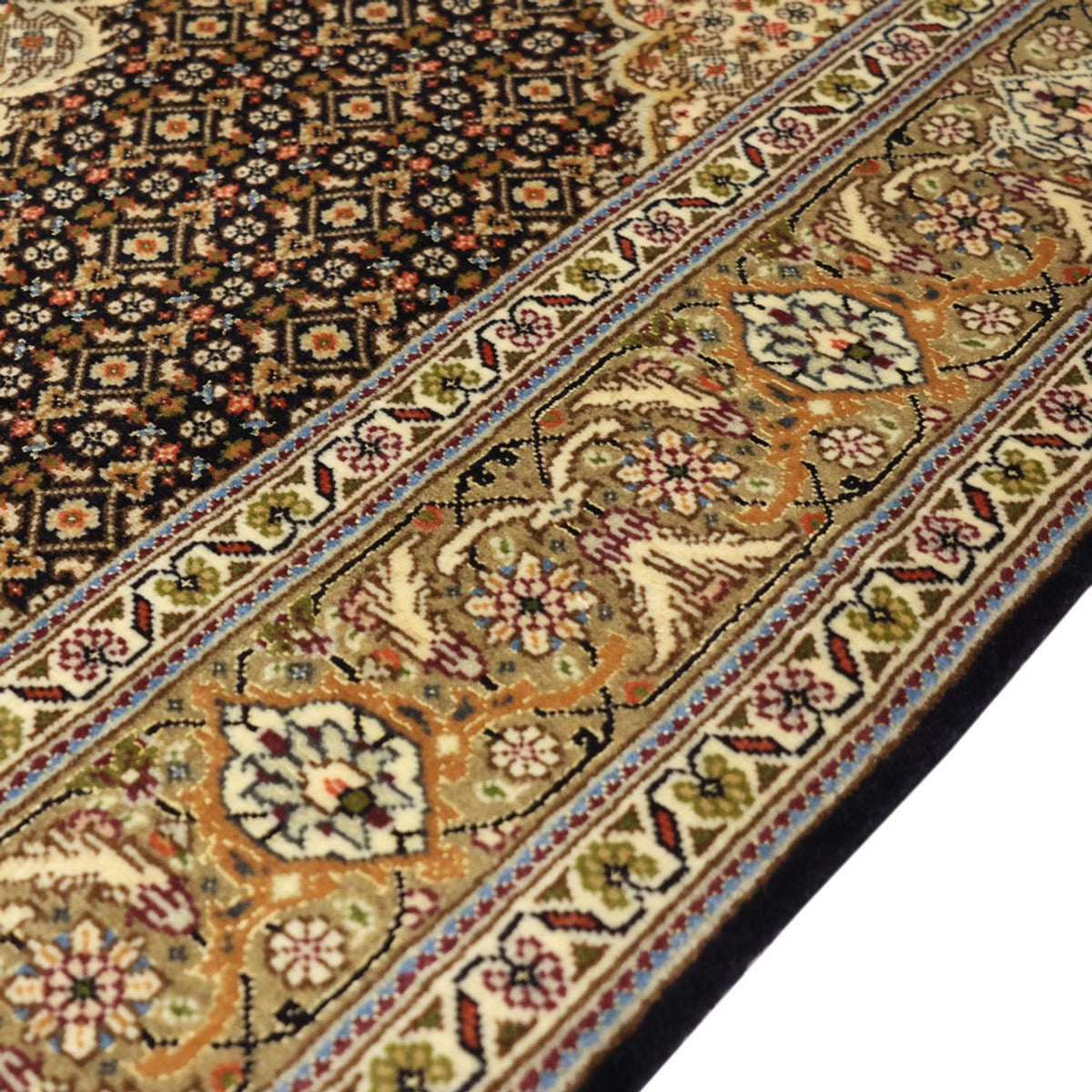 Tapis persan - Tabriz - Royal - 154 x 102 cm - beige foncé