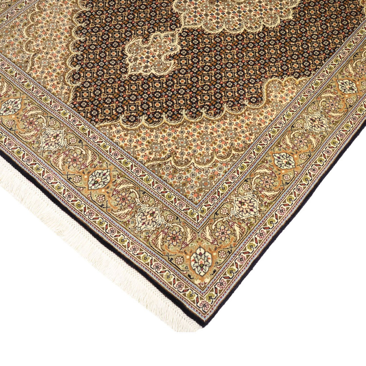 Tapis persan - Tabriz - Royal - 154 x 102 cm - beige foncé