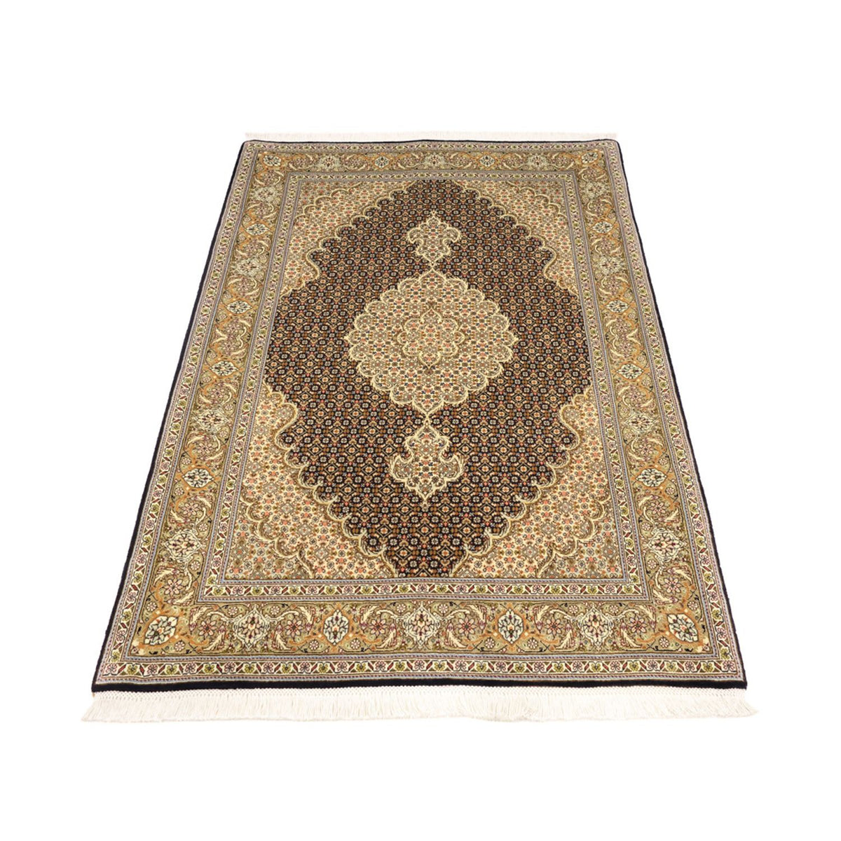 Tapis persan - Tabriz - Royal - 154 x 102 cm - beige foncé