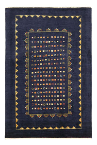 Tapis Gabbeh - Persan Kashkuli - 119 x 81 cm - bleu foncé