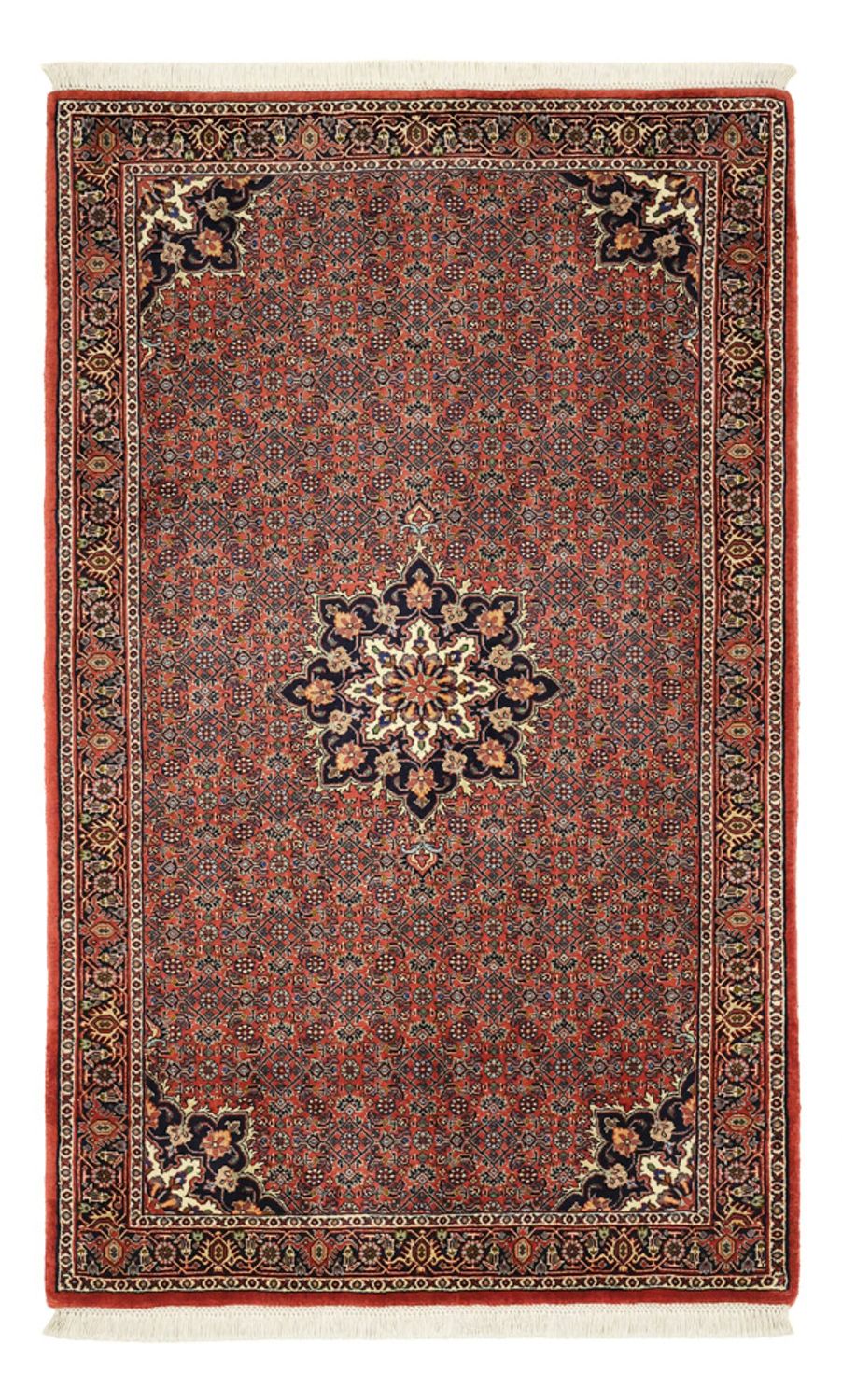 Tapis persan - Bidjar - 147 x 92 cm - rouge foncé