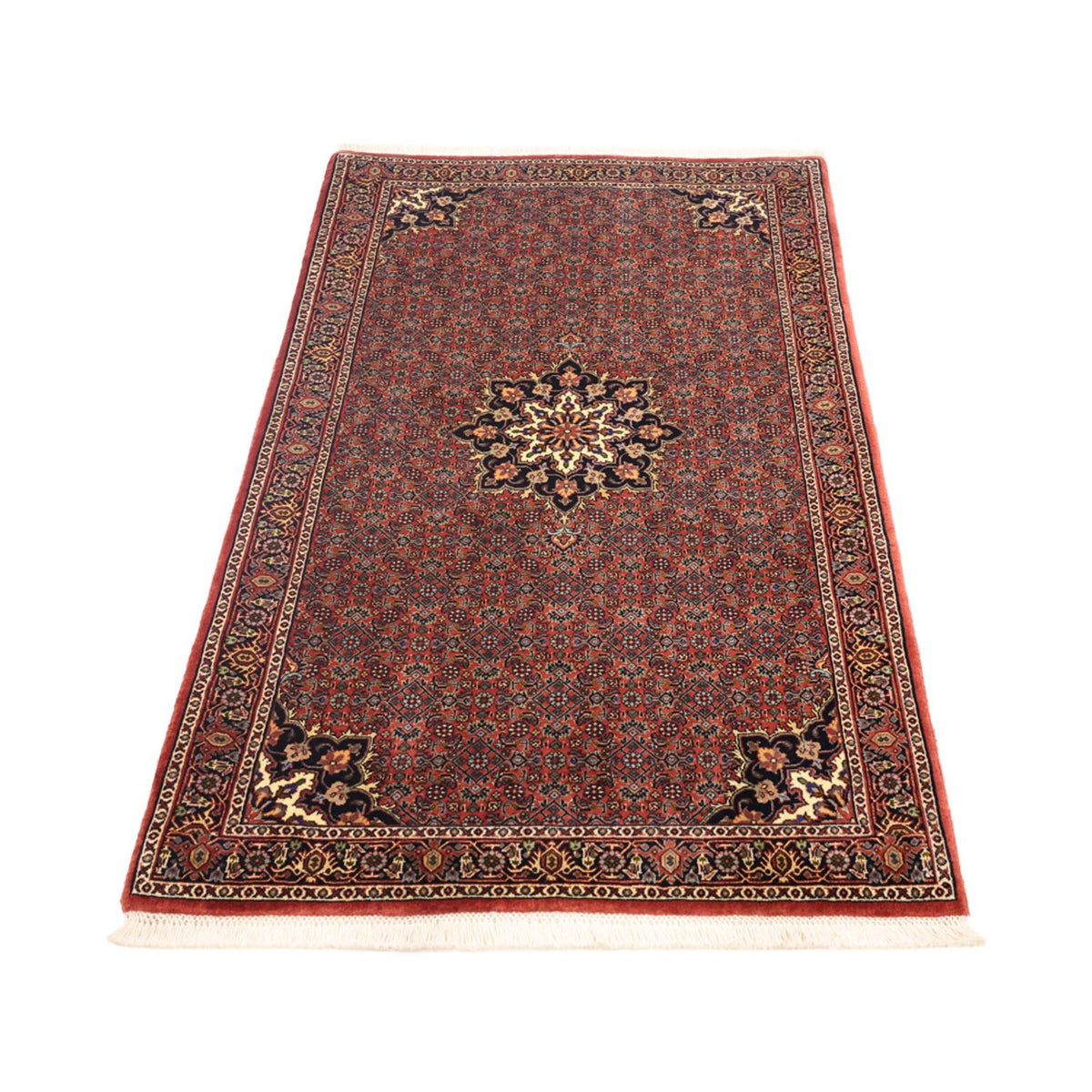 Tapis persan - Bidjar - 147 x 92 cm - rouge foncé